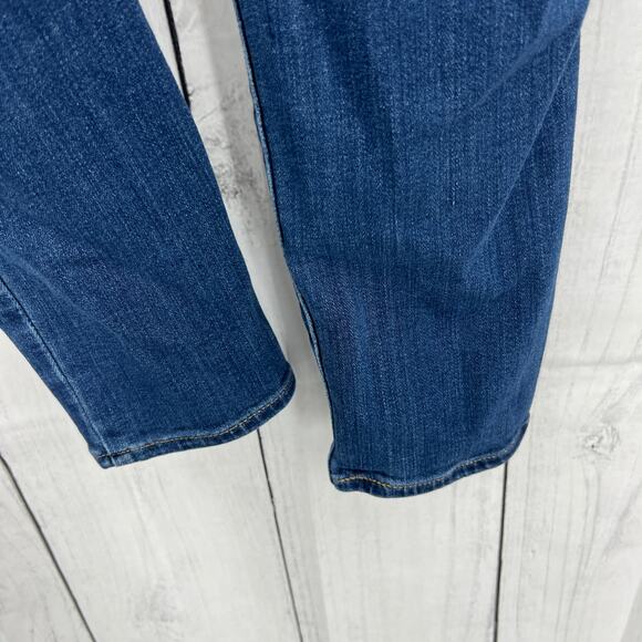 Levi's 721 High Rise Skinny Ankle Jeans womens sz 28 dark wash distressed - Picture 7 of 14